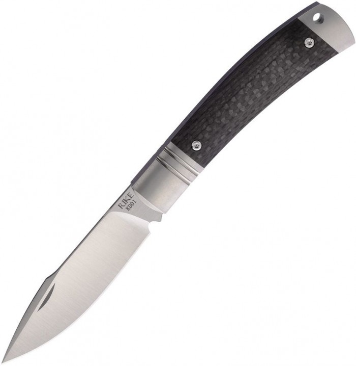 Rike Knife Slip Joint Black Carbon Fiber RKKD01BLKCF