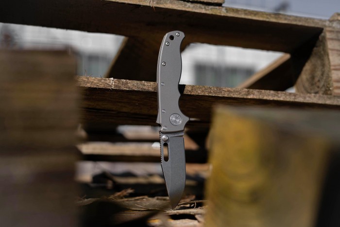 Demko Knives AD20.5 Clip Point 20CV Titanium Smooth 01DK004