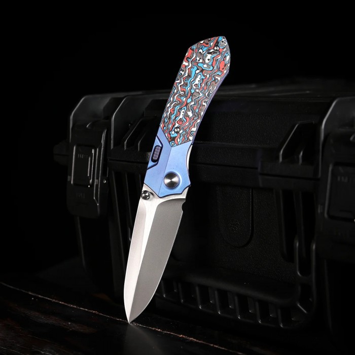 REMETTE Meteor Button Linerlock Ti/CF RMTRTPTAL