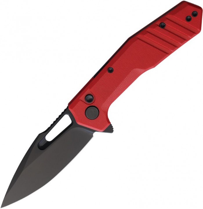 Critical Strike Rowdy Button Lock Red G10 CRSB508RDBF