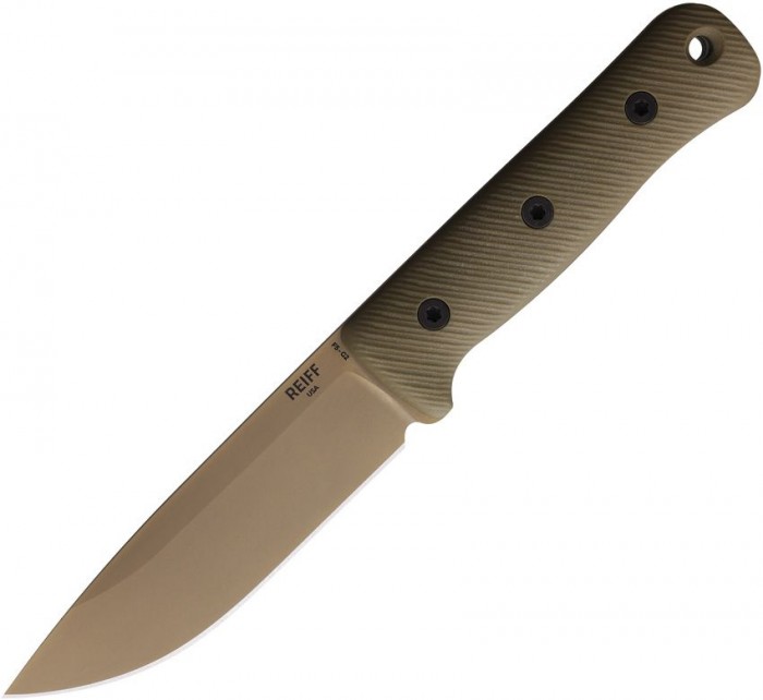 Reiff Knives F5 Gen 2 Fixed Blade OD G10 REKF511DODGBLKA