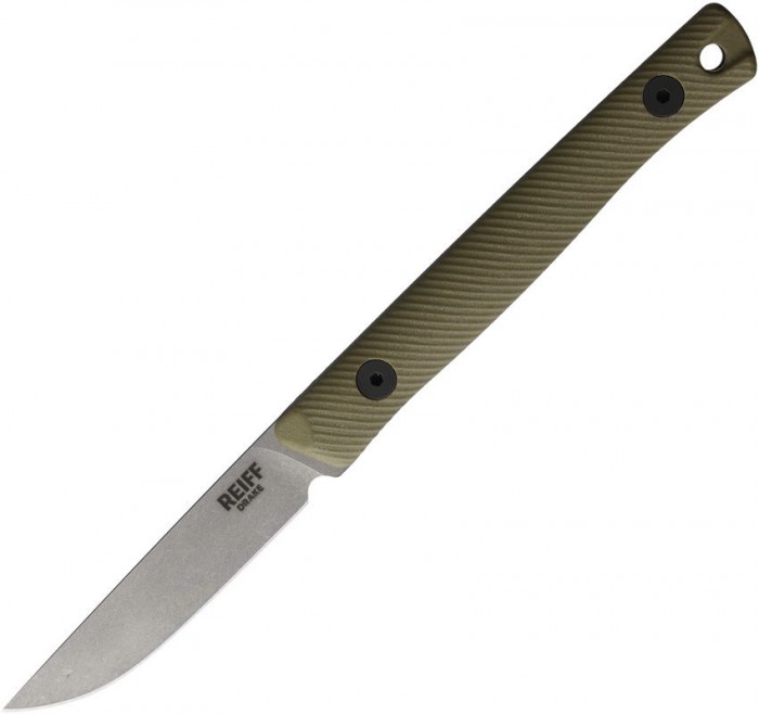 Reiff Knives Drake Bird & Trout Fixed Blade REKDK319ODGBLKA
