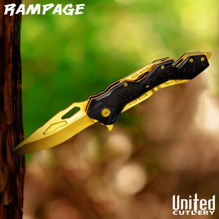 United Cutlery Rampage Black and Gold Folder 88135