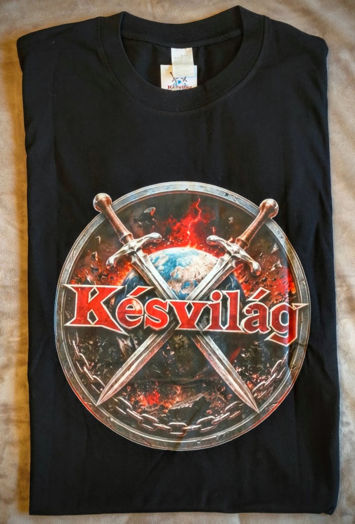 Késvilág Póló L méretben Késvilág logóval