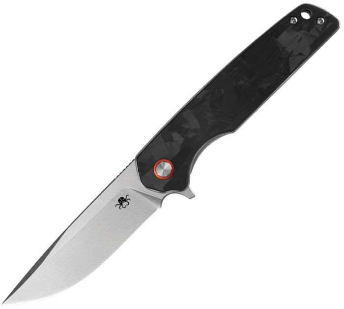 Klaken Knives Warpath Linerlock Black CF KKNJ354BK