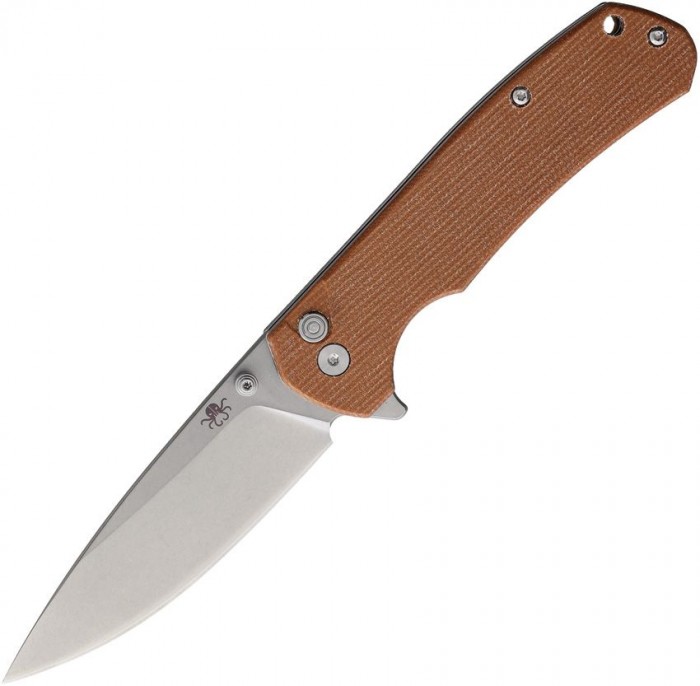 Klaken Knives StoneFang Button Lock Brn KKNJ285BR