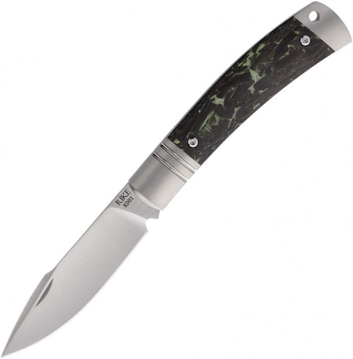 Rike Knife Slip Joint Black Green CF RKKD01GRNCF